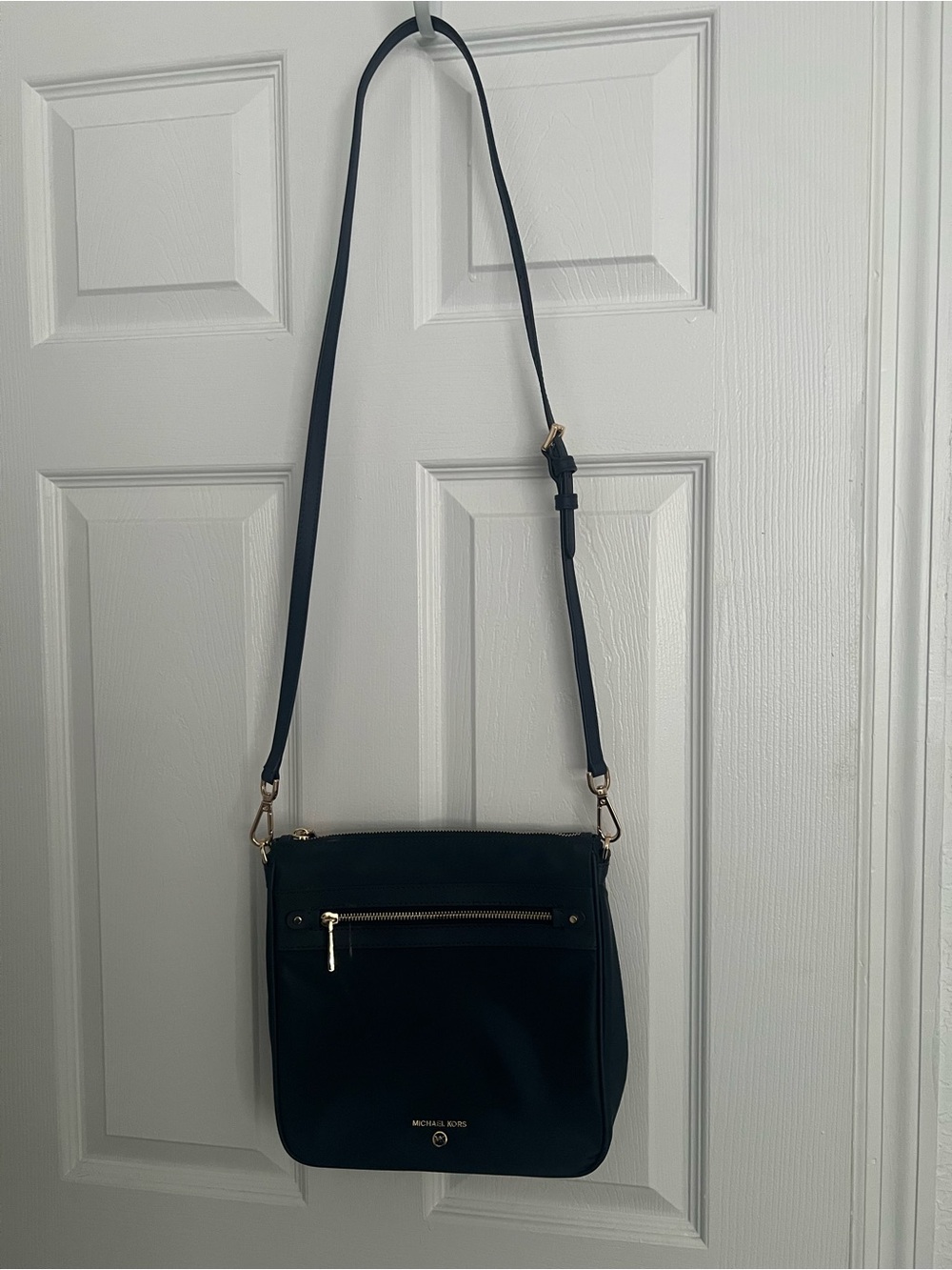 Michael Kors Navy Crossbody with Gold-Tone Accents